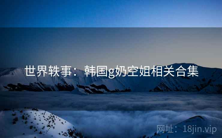 世界轶事：韩国g奶空姐相关合集